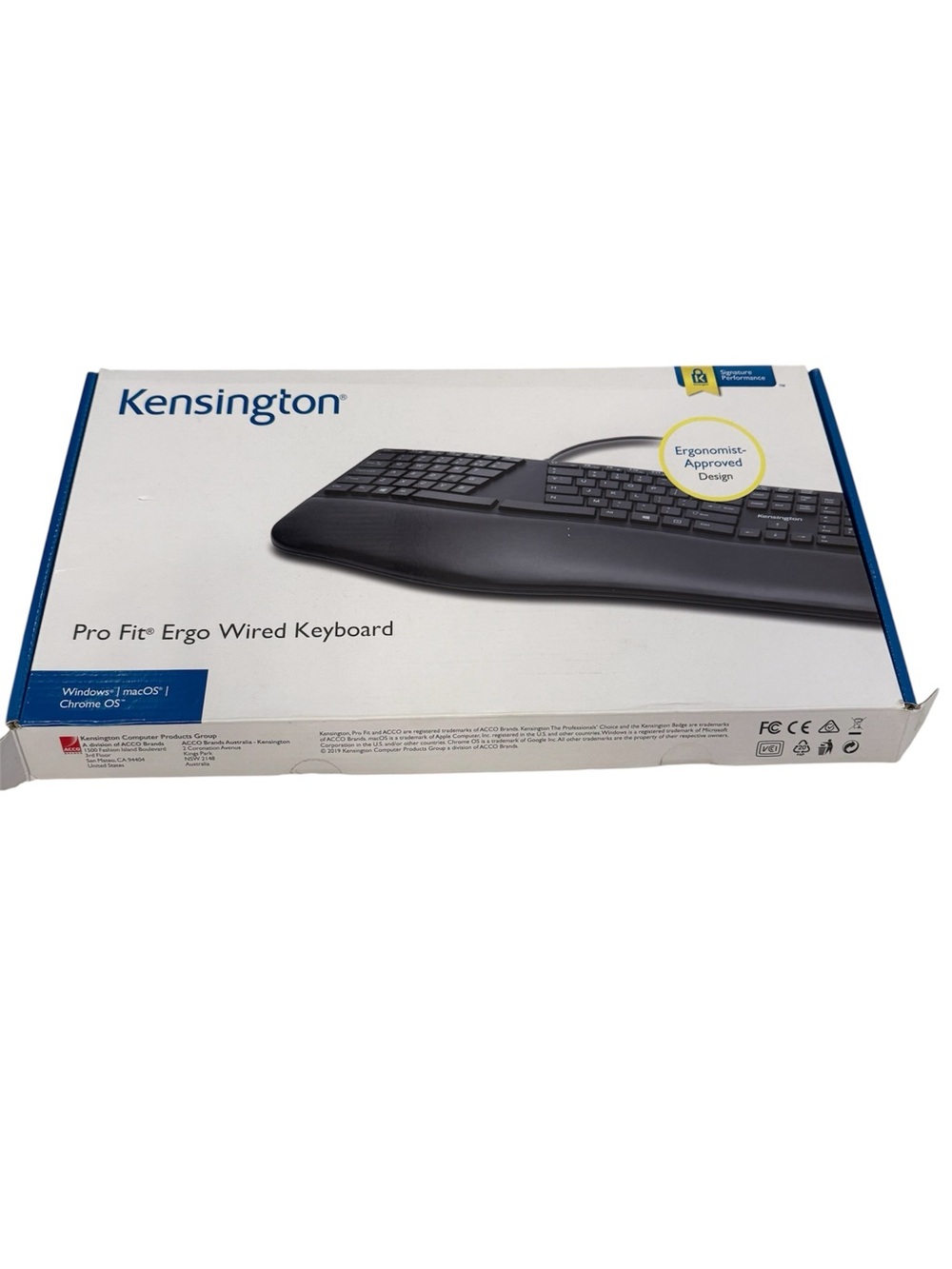 Kensington Pro Fit Ergo Wired Keyboard - Black